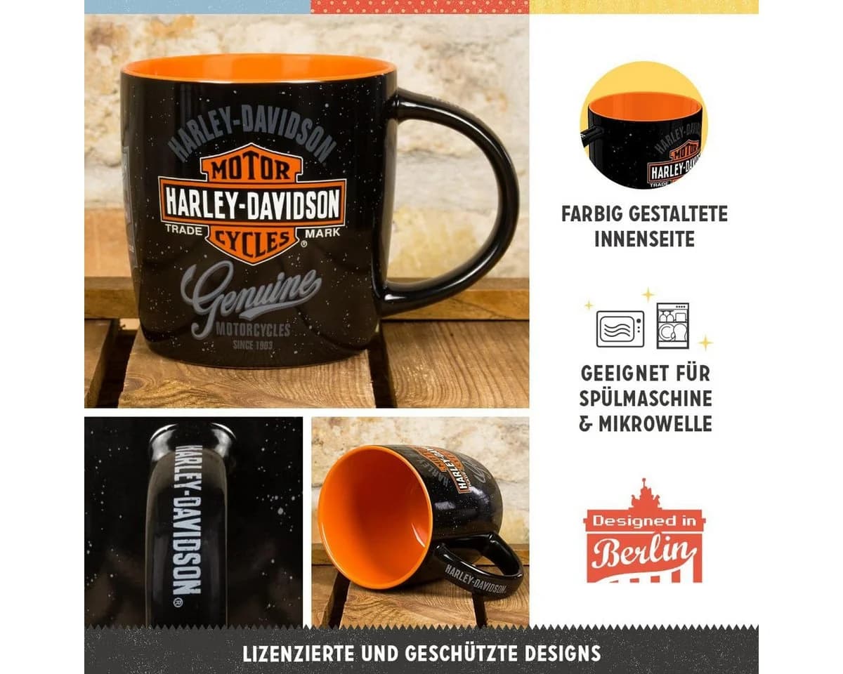 Nostalgic-Art Kaffeetasse Harley-Davidson Retro Motiv Keramik - Bild 3