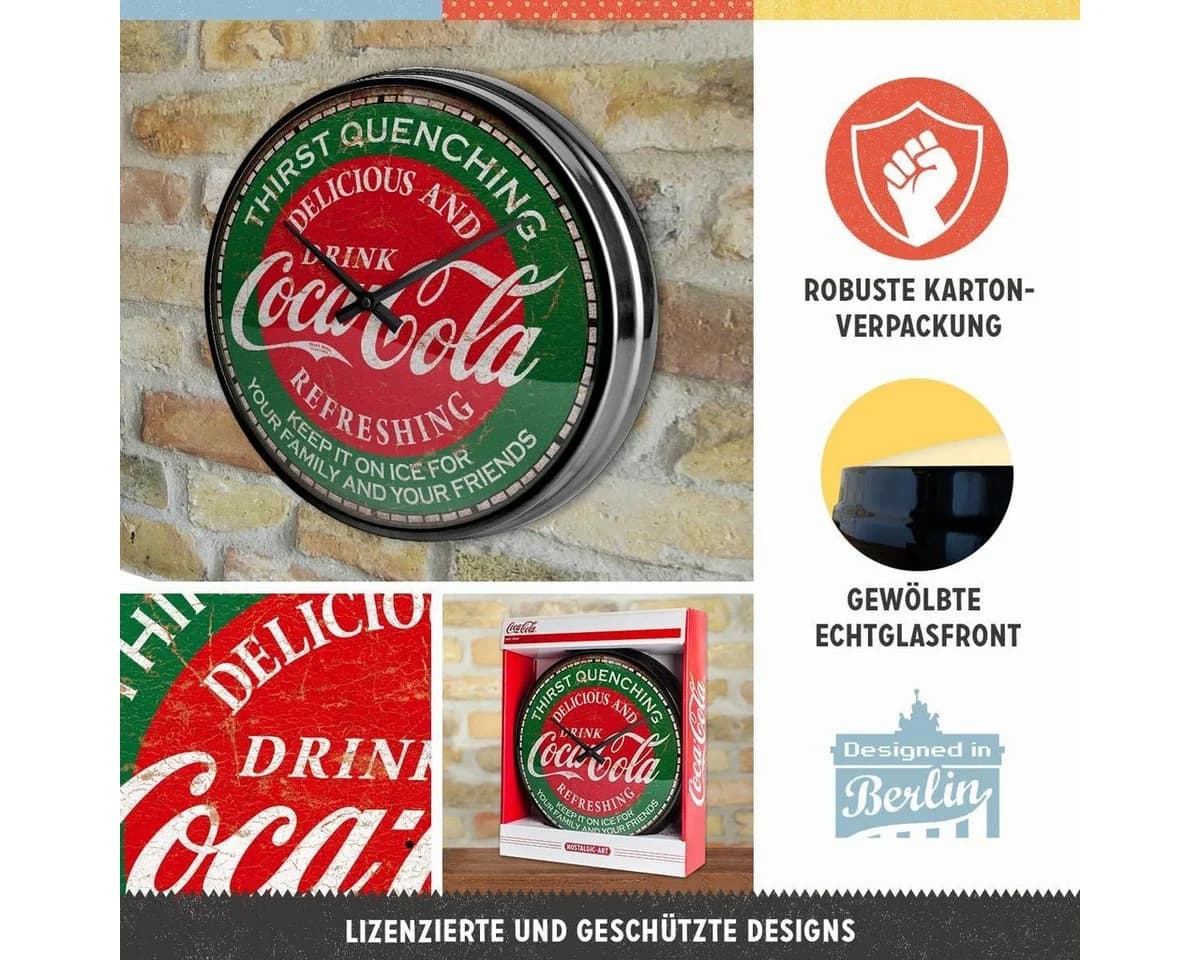 Nostalgic-Art Wanduhr Coca-Cola Thirst Quenching Green - Bild 3