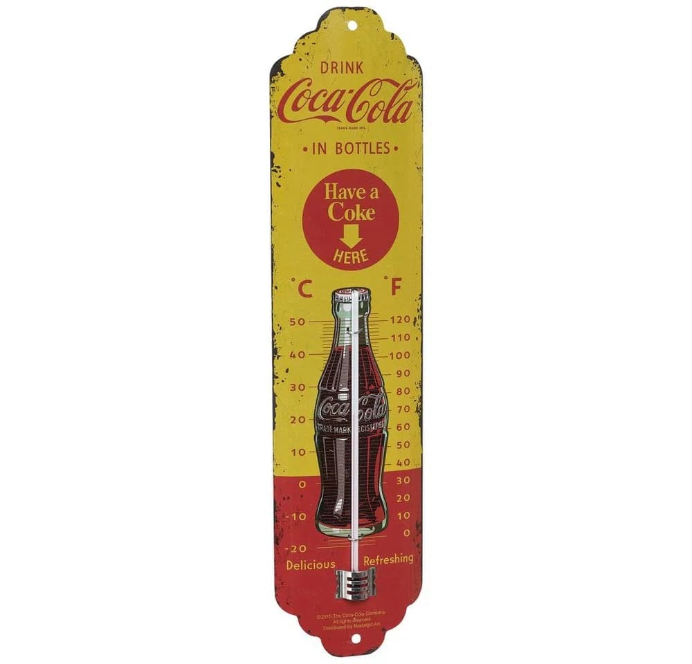 TFA Dostmann Hygrometer Coca-Cola Retro Design Stahlblech - Bild 2
