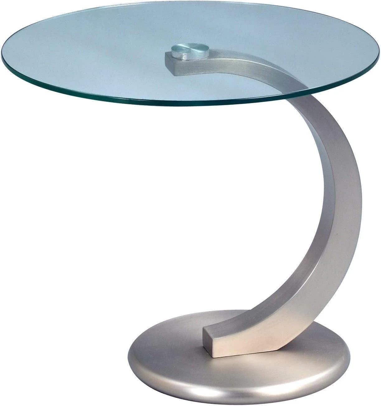 M2 Beauté Beistelltisch CUPIDO Glas Edelstahl Optik