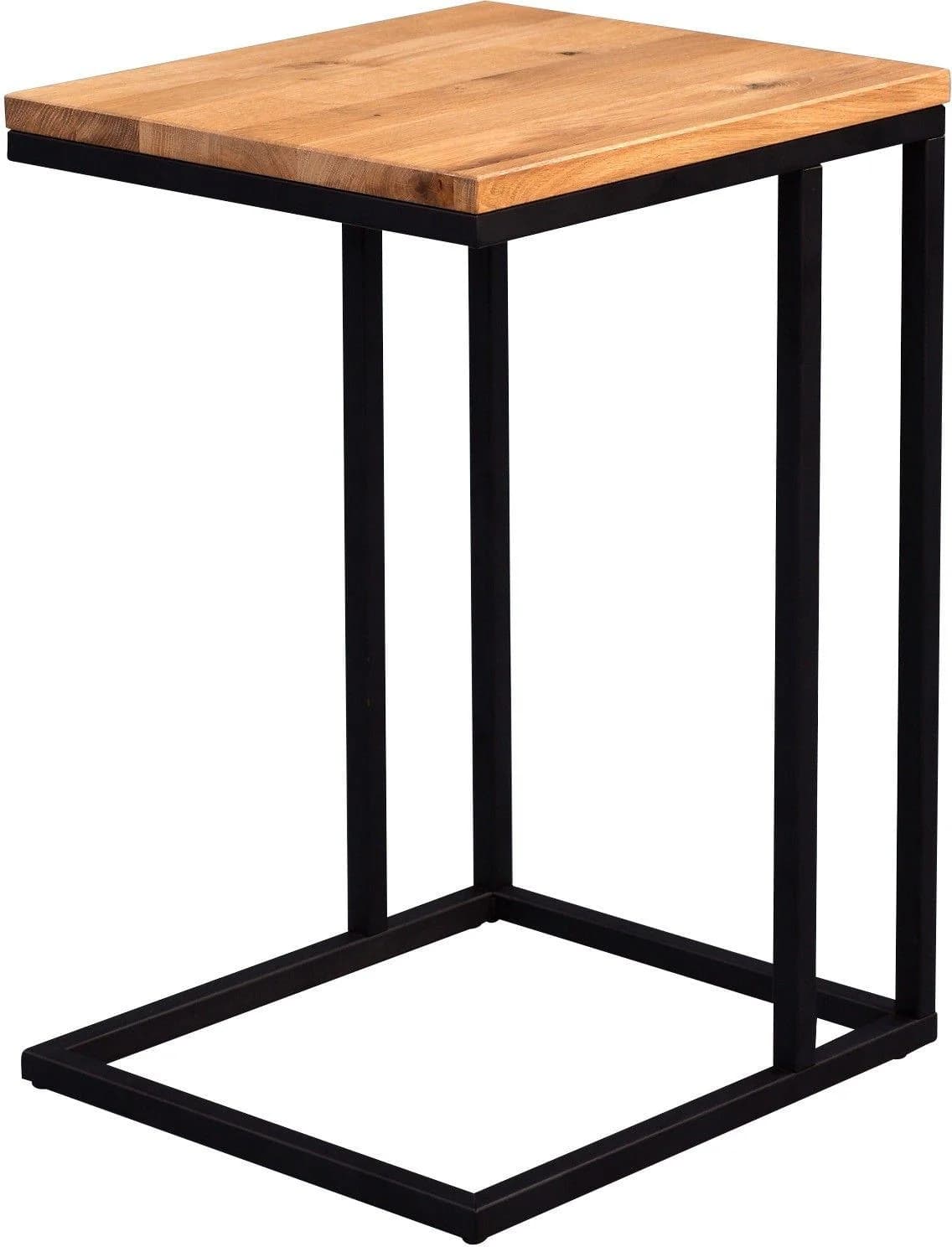 M2 Beauté Beistelltisch MACEY 3 Wildeiche Metall Schwarz