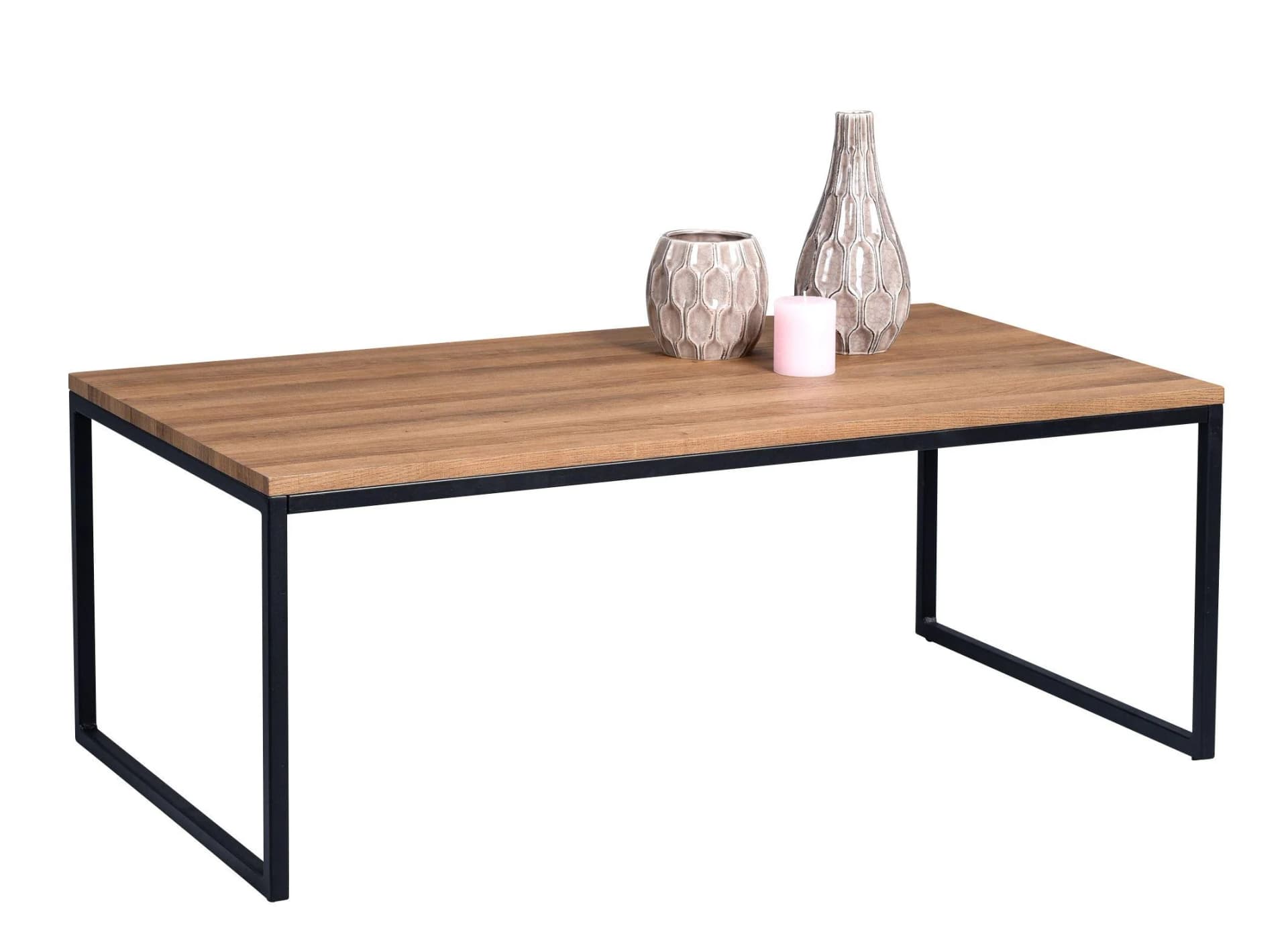 Couchtisch JAKARTA 2 Schwarz MDF Dekor Eiche
