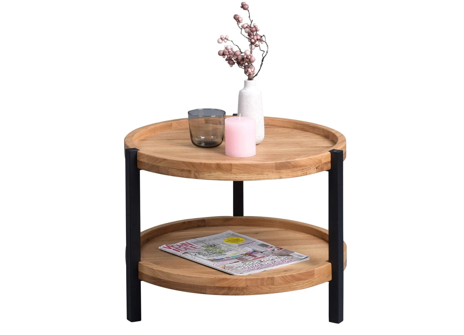 Couchtisch ALVA 1 Wildeiche Metallgestell