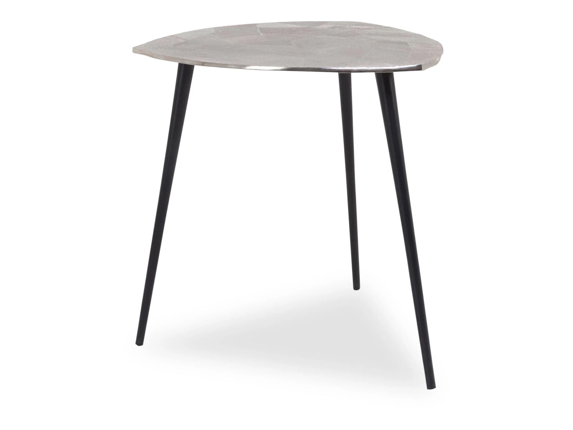 M2 KOLLEKTION Beistelltisch MELLY 2 Silber/Schwarz Metall