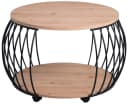 M2 Kollektion Couchtisch Peking Schwarz Eiche Artisan mit Rollen Bild 2