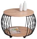 M2 Kollektion Couchtisch Peking Schwarz Eiche Artisan mit Rollen Bild 3