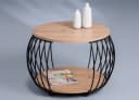 M2 Kollektion Couchtisch Peking Schwarz Eiche Artisan mit Rollen Bild 4