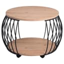 M2 Kollektion Couchtisch Peking Schwarz Eiche Artisan mit Rollen Bild 5