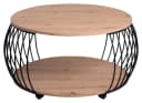 M2 Kollektion Couchtisch PEKING Schwarz Metallgestell mit Rollen Bild 2