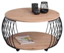 M2 Kollektion Couchtisch PEKING Schwarz Metallgestell mit Rollen Bild 3