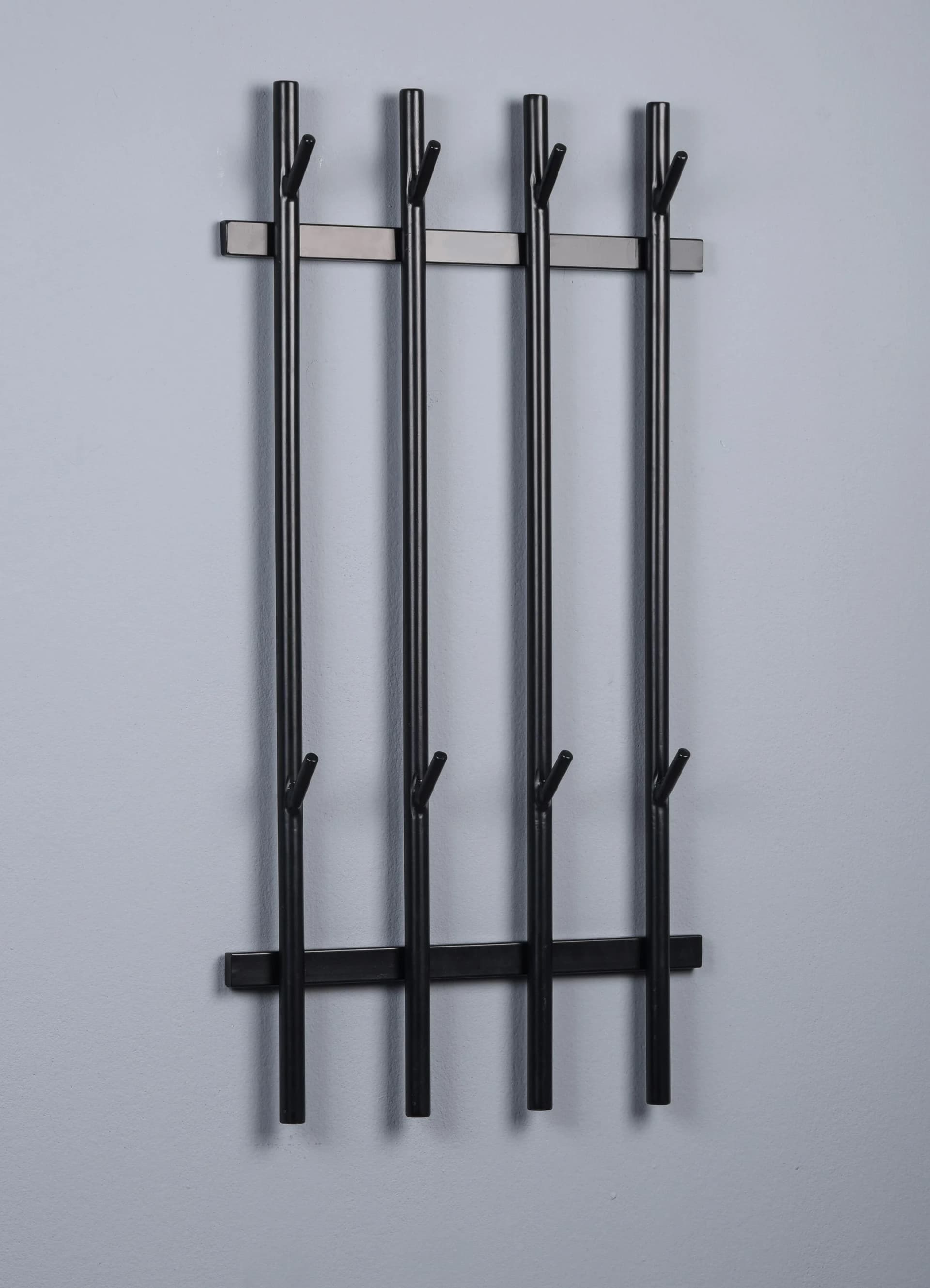 Wandgarderobe VIGO Metall Schwarz mit 8 Haken