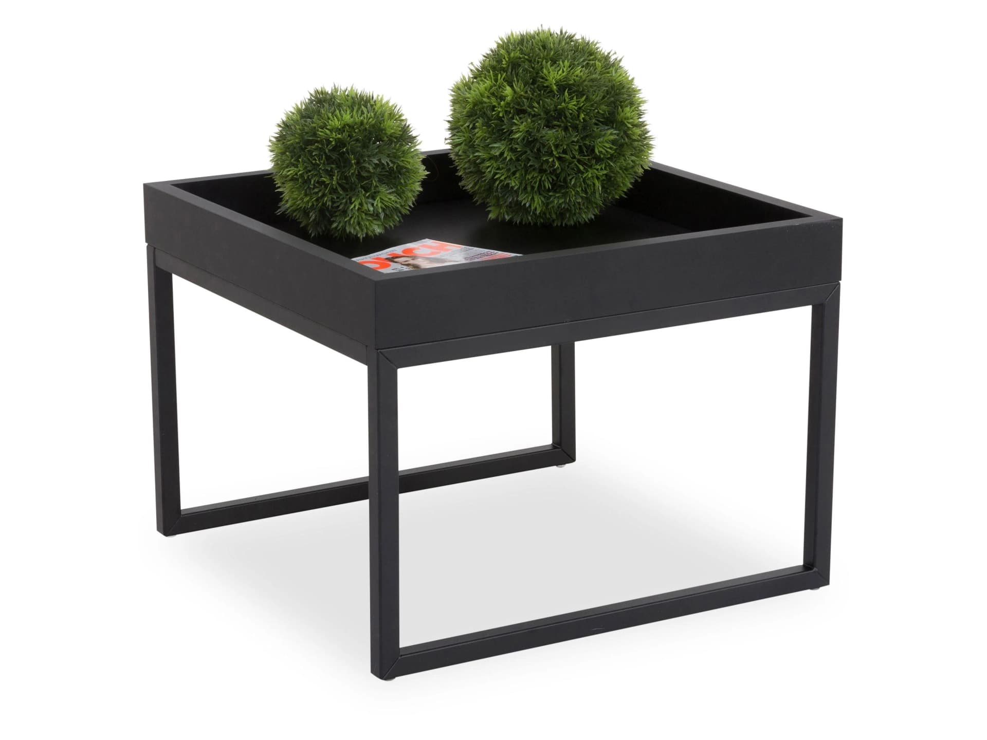 M2 Beauté Beistelltisch DUBLIN 1 Schwarz Beige Massivholz