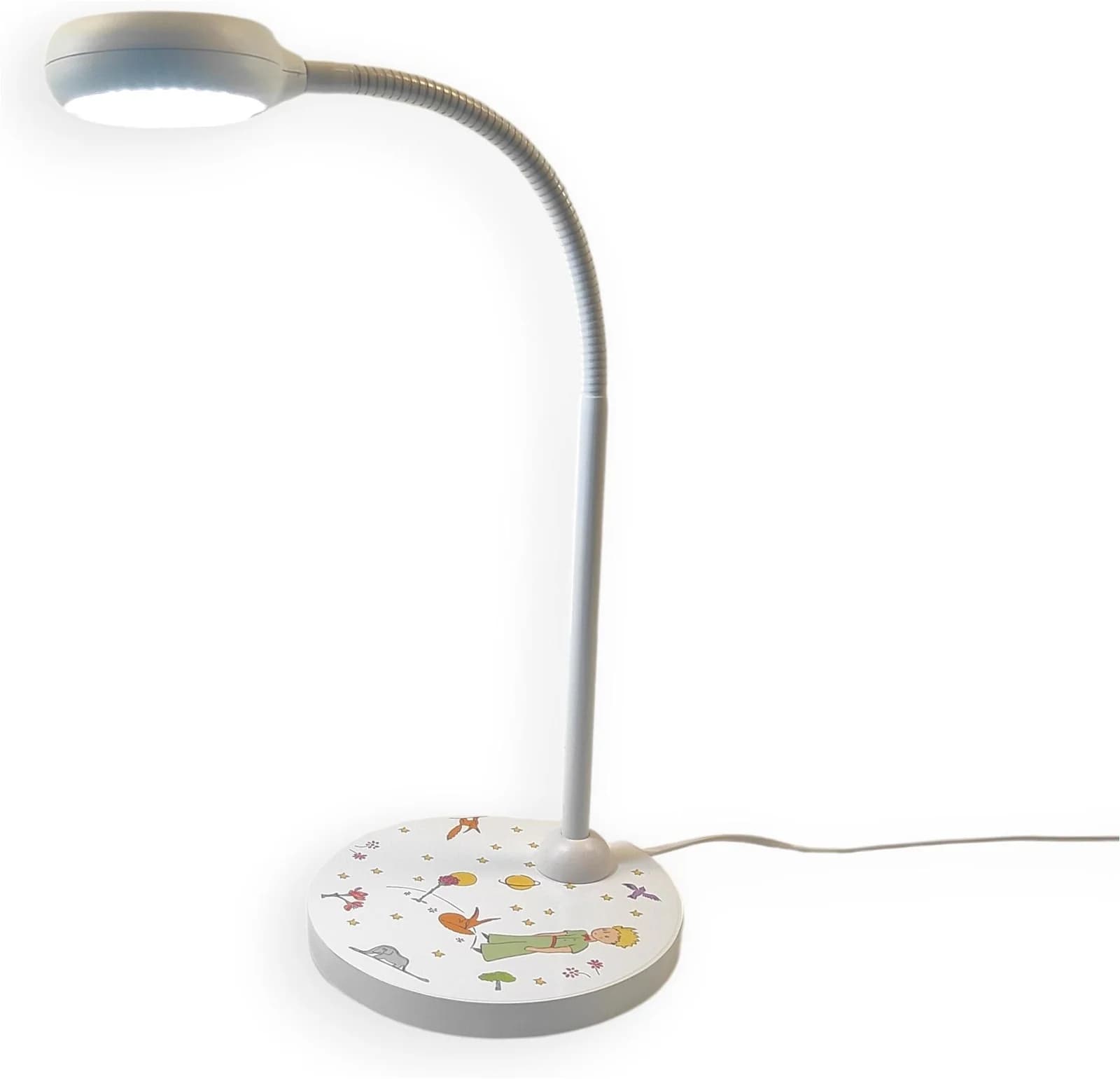 NIERMANN Schreibtischlampe Kinderlampe Motiv Der kleine Prinz Weiß Bunt