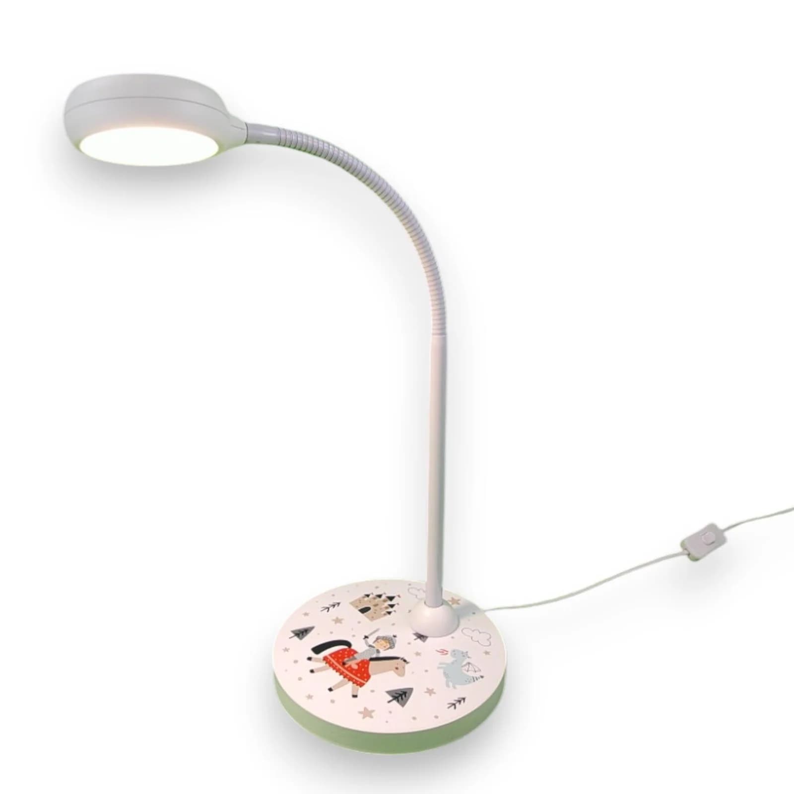 Niermann Schreibtischlampe Ritter Theo Kinderlampe Weiß/Bunt