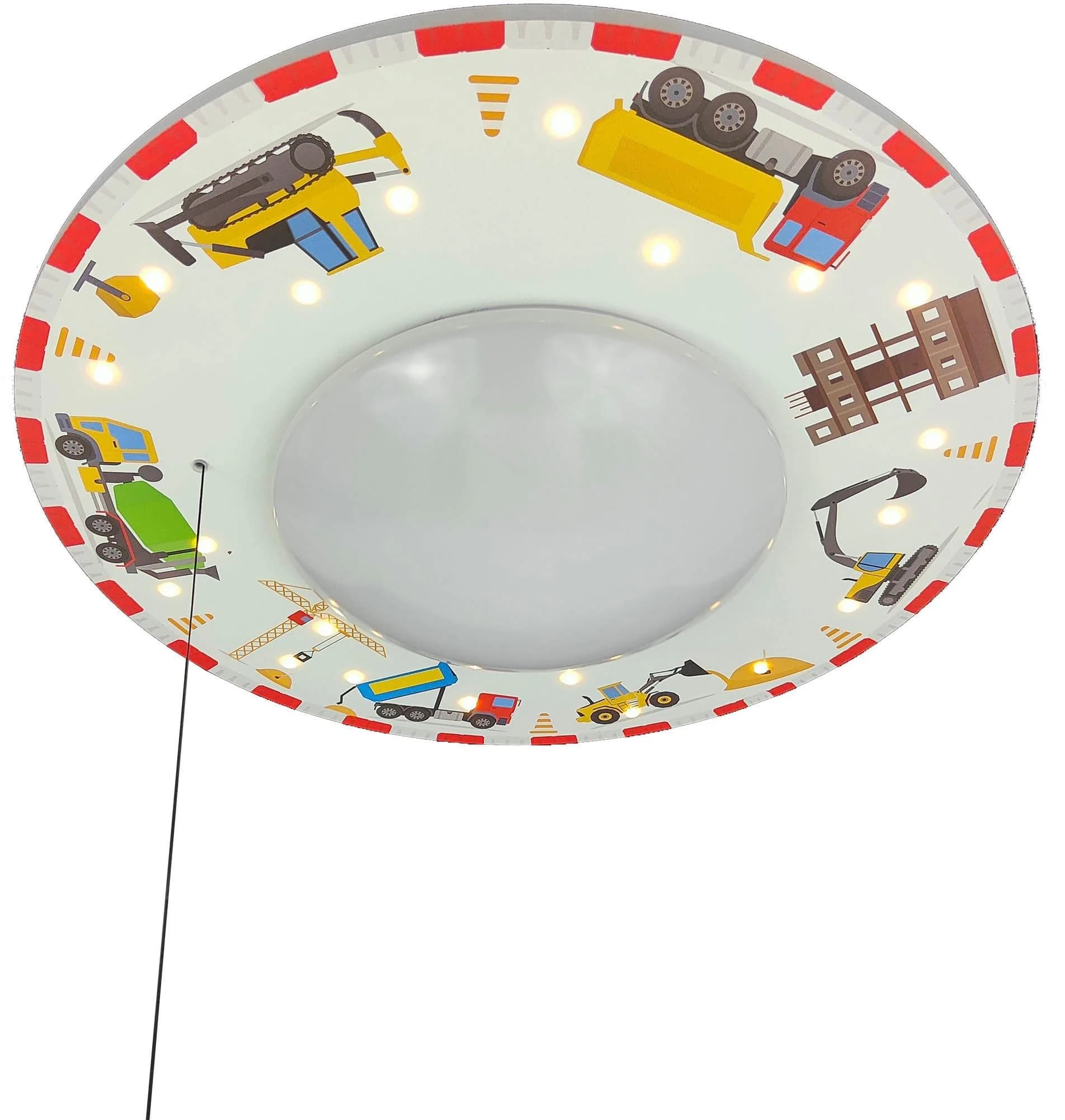 Bunte Baustellen-Deckenleuchte für Kinder