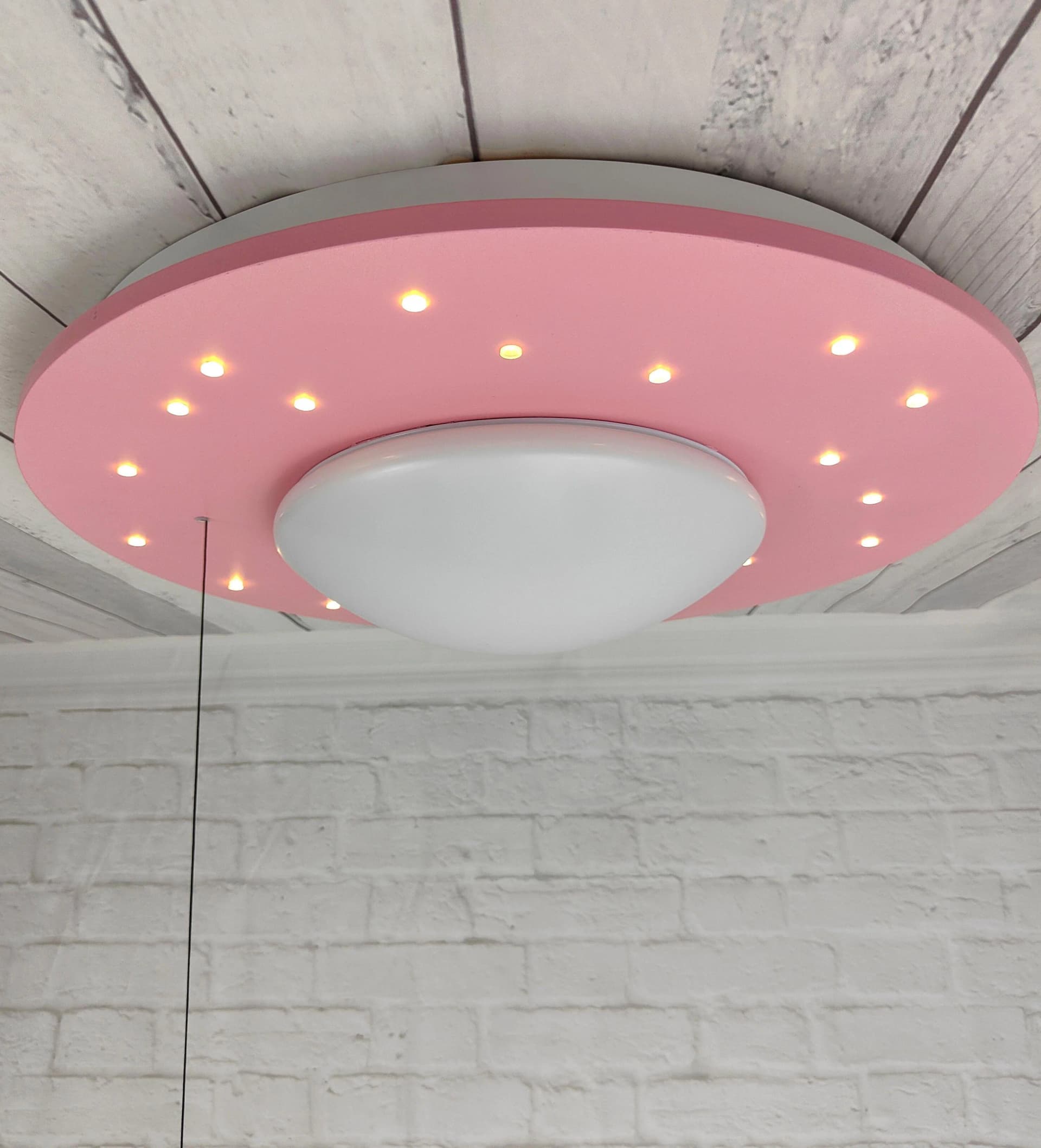 Rosa Deckenleuchte Kinderlampe Sternenhimmel