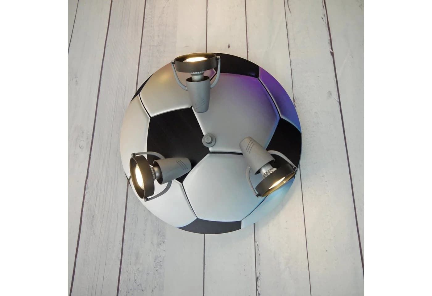 NIERMANN Deckenleuchte Fußball Grau Schwarz 3 Strahler - Bild 5