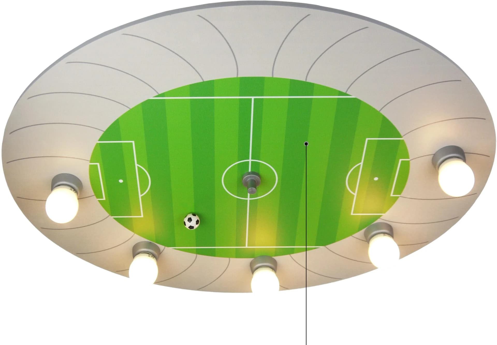 Deckenleuchte Fußballstadion mit LED-Lichtpunkten