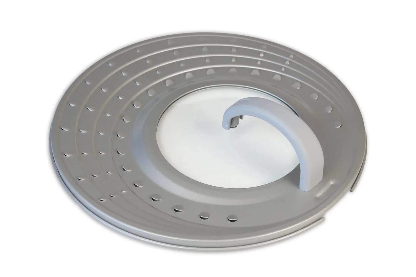 LindenBerg Spritzschutzdeckel für Pfannen Ø 20-30cm Metall Glas Silber - Bild 2