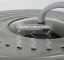 LindenBerg Spritzschutzdeckel für Pfannen Ø 20-30cm Metall Glas Silber Bild 3