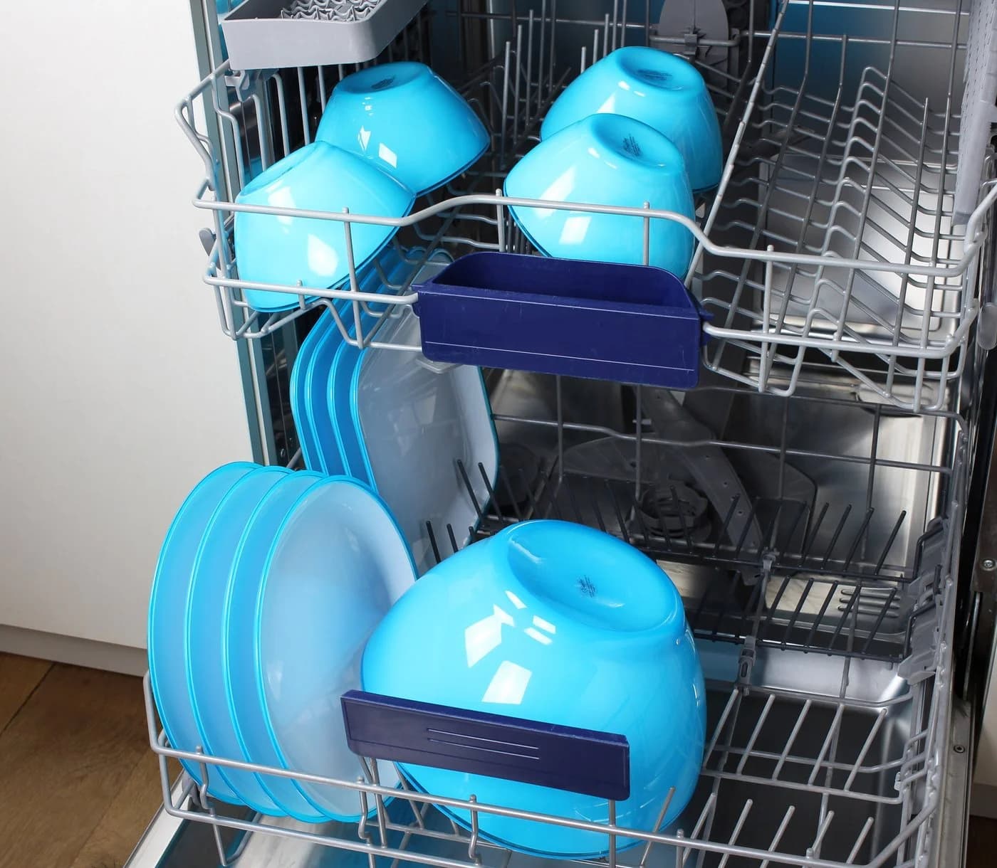LindenBerg Salatschüssel groß Blau Kunststoff PS - Bild 4