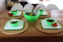 LindenBerg Salatschüssel Set 4-teilig Grün Stapelbar BPA-frei Bild 3