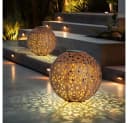 Expo Börse Solarleuchte Rostfarben 2x LED Warmweiß Garten Bild 1