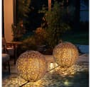 Expo Börse Solarleuchte Rostfarben 2x LED Warmweiß Garten Bild 3