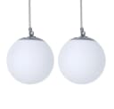 Expo Börse Solarlampe Pendelleuchte Außen 2er Set Weiß Bild 2