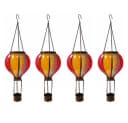 Expo Börse LED Solarleuchte Heißluftballon 4er Set Bunt Warmweiß Bild 1