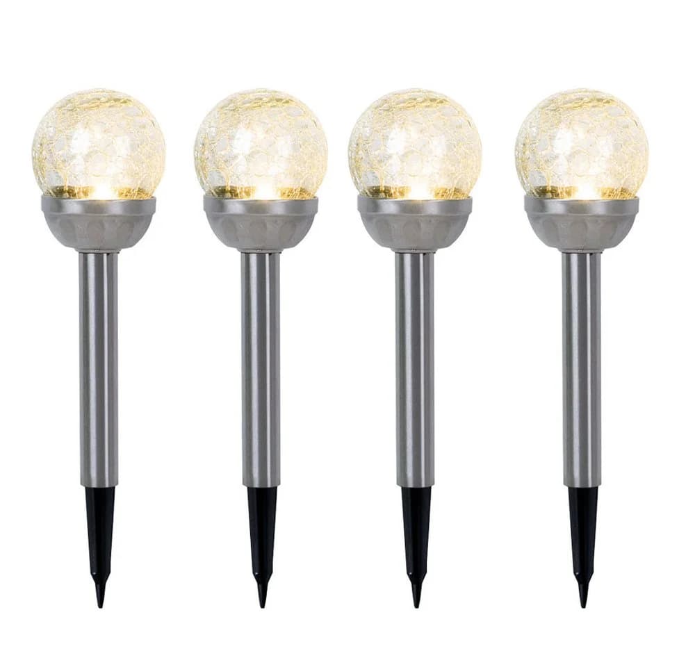 Expo Börse LED Solarleuchte 4er Set Warmweiß Gartenlampe - Bild 2