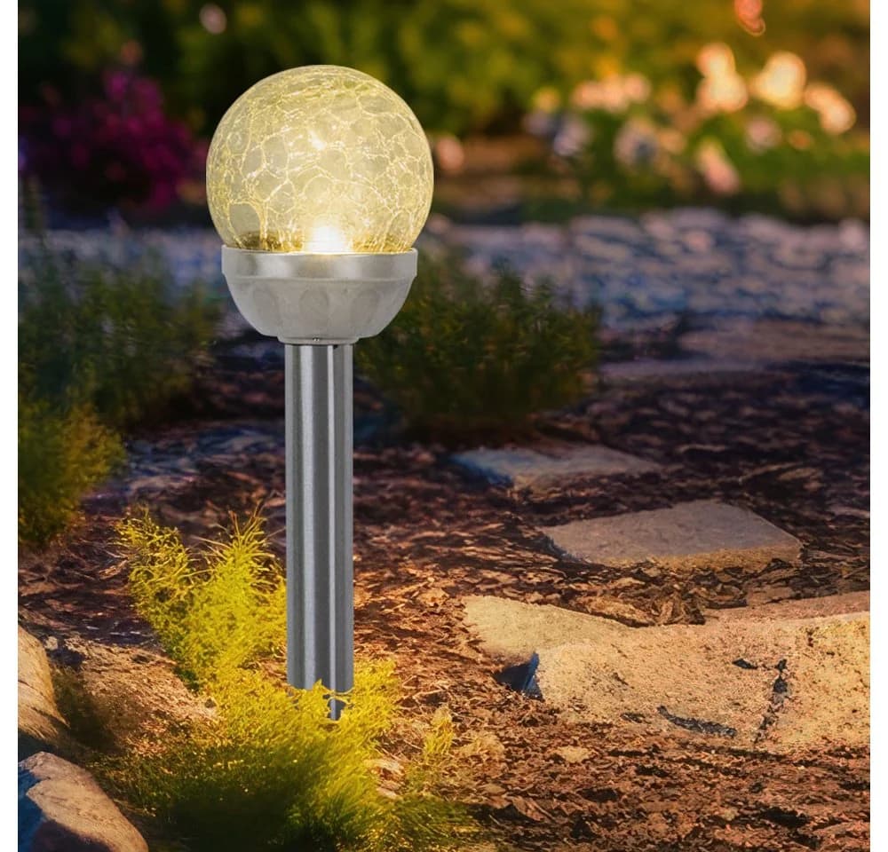 Expo Börse LED Solarleuchte 4er Set Warmweiß Gartenlampe - Bild 3