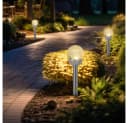 Expo Börse LED Solarleuchte 4er Set Warmweiß Gartenlampe Bild 4