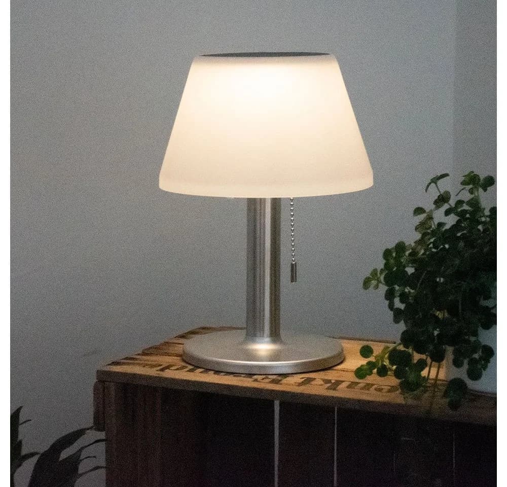 Expo Börse Solar Tischlampe Weiß 2er Set Gartenleuchte LED - Bild 5
