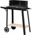 Kynast Holzkohlegrill Exklusiv Grillwagen Schwarz mit höhenverstellbarem Rost Bild 2