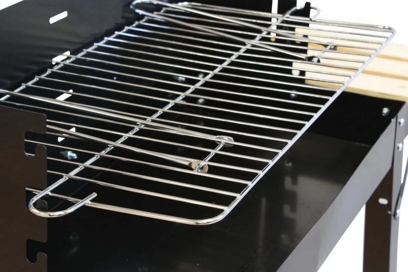 Kynast Holzkohlegrill Exklusiv Grillwagen Schwarz mit höhenverstellbarem Rost - Bild 3