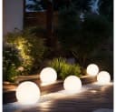 Expo Börse 5x LED Solarleuchte Kugel Garten IP44 Weiß/Schwarz Bild 2