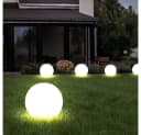 Expo Börse 5x LED Solarleuchte Kugel Garten IP44 Weiß/Schwarz Bild 3
