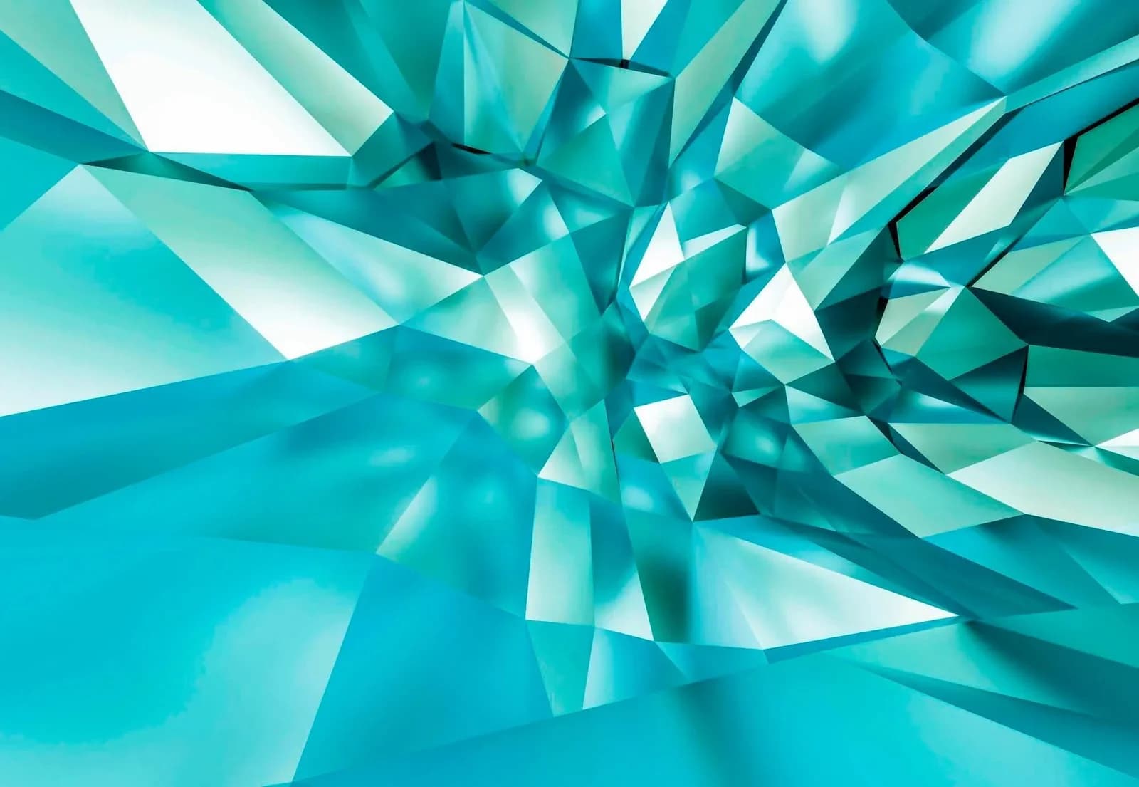 KOMAR Fototapete 3D Crystal Cave Bunt Geometrisch