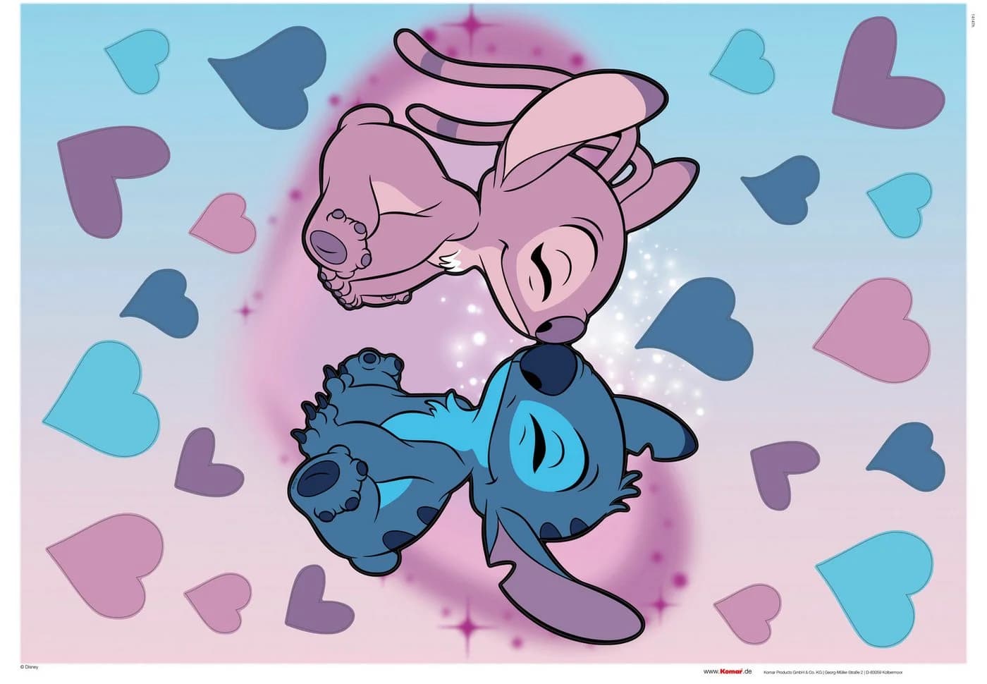 Komar Wandtattoo Stitch and Angel Cutie Disney-Charaktere Kinderzimmer - Bild 1