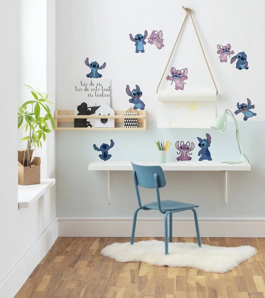 KOMAR Wandtattoo Stitch and Angel Happy Disney Blau Lila - Bild 2