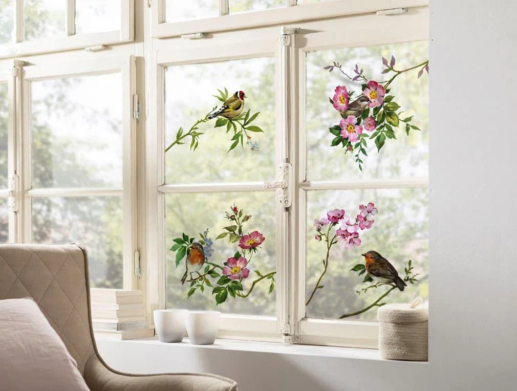 KOMAR Fensterbild Spring Fever Bunt Selbsthaftend 31x31 cm