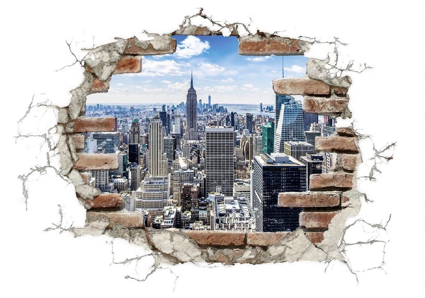 Komar Wandtattoo Break Out NYC - Selbstklebend, 100 x 70 cm - Bild 2