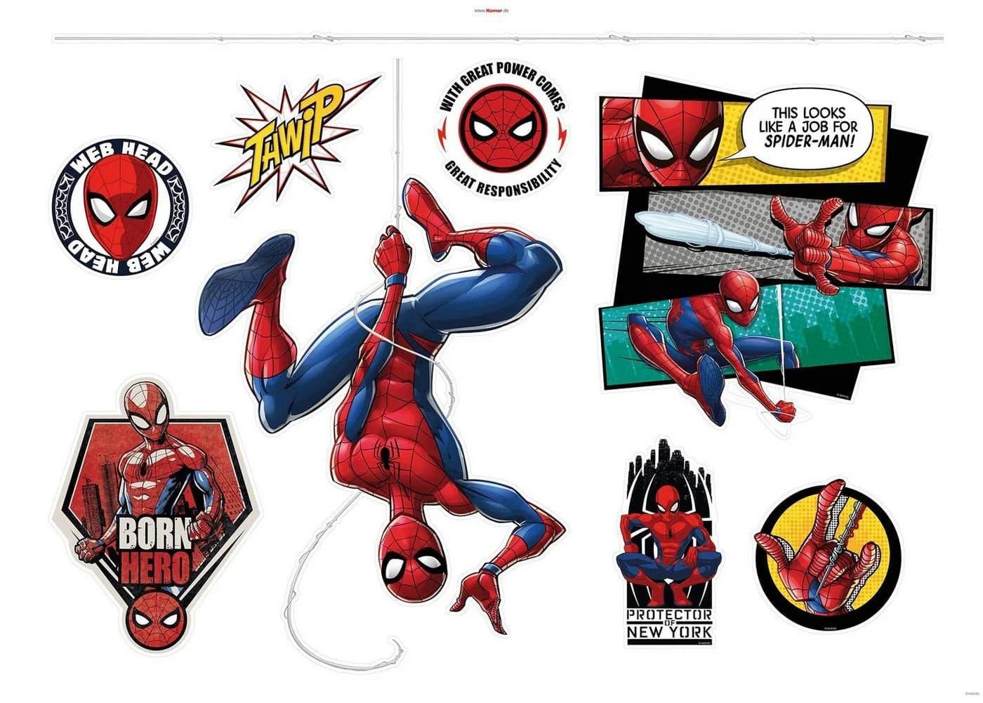 Komar Wandtattoo Spider-Man Web Head 100x70 cm - Bild 2
