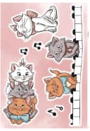 KOMAR Wandtattoo Aristocats Kittens Rosa Braun Weiß Kinderzimmer Bild 2