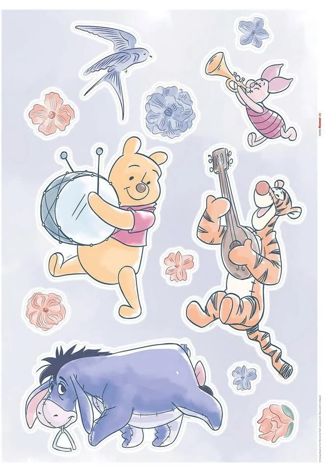 Komar Wandtattoo Winnie the Pooh Blumen Musik Kinderzimmer - Bild 2