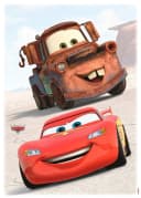 KOMAR Wandtattoo Cars Friends Kinderzimmer Braun Rot Bild 2