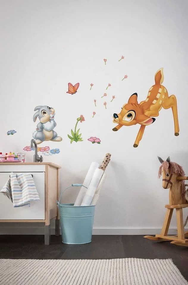 KOMAR Wandtattoo Bambi Disney Kinderzimmer bunt selbstklebend