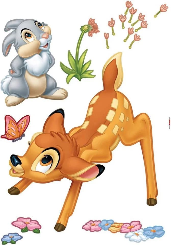 KOMAR Wandtattoo Bambi Disney Kinderzimmer bunt selbstklebend - Bild 2