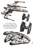 KOMAR Wandtattoo Star Wars Spaceships Schwarz-Weiß Bild 2
